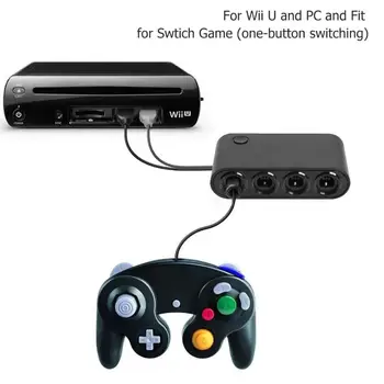 4 puertos De GC Juego de Cubo Controlador del Convertidor Adaptador USB Para Diferentes Wii U Interruptor Adaptador de PC Con la Casa de la Función Turbo