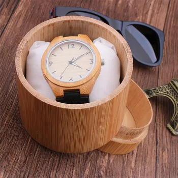 Handmabe de bambú caja del reloj de encargo del logotipo de caja de reloj