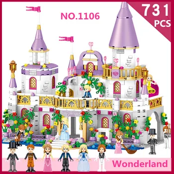2812pcs de Hadas de la película el castillo de Bloques de Construcción de juguetes para los niños de la Princesa de Castillo Compatible Legoe Amigos de el Castillo de la Ciudad Modelo de Chica Juguetes