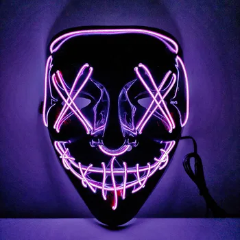 LED Máscaras de Alambre de Fiesta Neón Luminoso LED Máscaras de Luz Hasta las Máscaras de Rave Fiesta de Disfraces Decoración Cyberpunk Máscara LED de Parte de los Juguetes