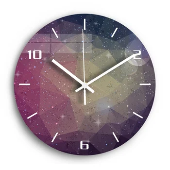 Cielo estrellado Decorativo Reloj de Pared en Silencio un Reloj de Acrílico 3D DIY Diseño Moderno Reloj de Pared para la Sala de estar Decoración de la Cocina