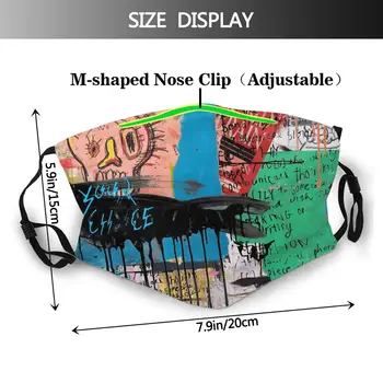 Un Lower Eastside Memoria de la Boca de la Máscara de la Cara de Jean-michel Basquiat Anti Neblina de la Máscara de Polvo Con Filtros de Protección de la Tapa del Respirador