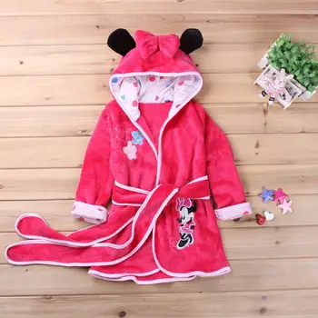 Los niños albornoz Mickey Minnie Suave Túnica de Terciopelo Coral Pijamas de Bebé Niños Ropa de abrigo 2-6Y Niños del Bebé Traje Para las Niñas 2020