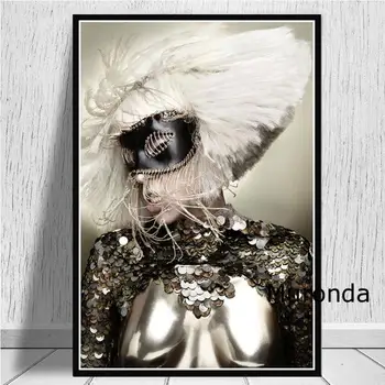 Pop Cantante de Rock Star Poster de Lady Gaga Imagen de la Lona En La Pared de la Sala Loft Deoration Arte de la Pared Sin marco