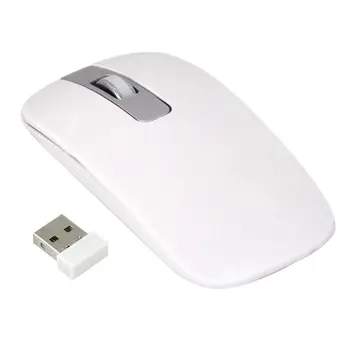 Wireless Slim Blanco Teclado + Ratón Óptico Inalámbrico Fijado para PC y Laptop