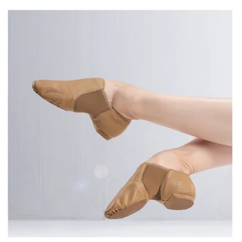 De Cuero genuino Tramo de Jazz latino Zapatos de Baile de Salsa Para las Mujeres Jazz Zapatos de Ballet de Maestros de Danza Sandalias Ejercicio de Zapatos