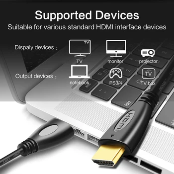 DeepFox cable HDMI de Alta Velocidad cables de vídeo 1.4 1080P Resorte de Cable De HDTV XBOX PS3