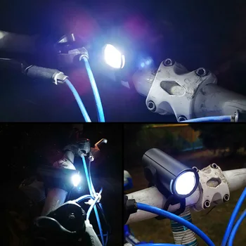 USB Bicicleta Luz Delantera XPG LED de MTB de la Bicicleta Lámpara de la Cabeza de 350 Lúmenes Recargable Incorporada de la Batería de Ciclismo Faro 6 Modos