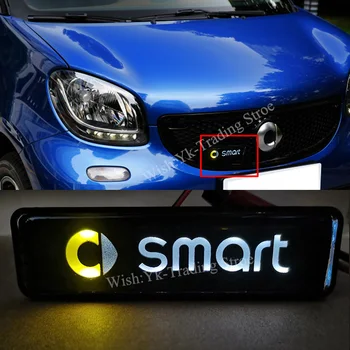Smart Auto Emblema de la Insignia de la Campana de la Parrilla Rejilla del Capó de Luz Led de la Lámpara Para el Smart Fortwo FORSPEED FORFOUR ROADSTER FORSTARS