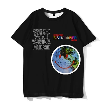3D de navidad Travis Scott Festival de Música de T-shirt para hombres y mujeres 2020 hip-hop tie-dye T-shirt