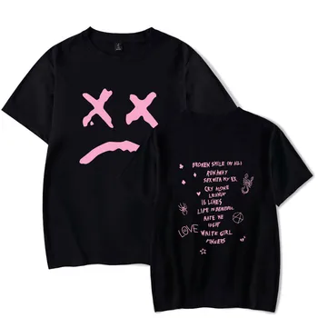 Lil Peep T Camisa Casual De Hip Hop De Manga Corta De Mujer Suelta Harajuku Rapero Camisetas Punk Verano Gótico De La Vendimia De La Carta De Dibujos Animados Camiseta