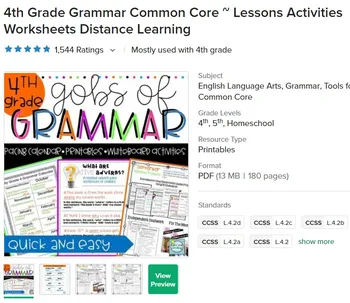4ª categoría Gramatical Básico Común ~ Clases de Actividades, Hojas de trabajo de Aprendizaje a Distancia Artes del Lenguaje en inglés, Gramática Archivo FDF
