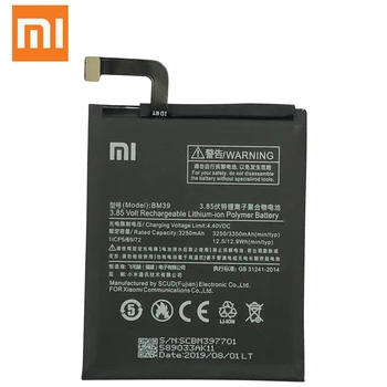 Original Xiaomi BM39 Batería 3250mAh BM39 de la Batería De Xiaomi Mi 6 Mi6 BM 39 Baterij Bateria BatteriePhone Baterías