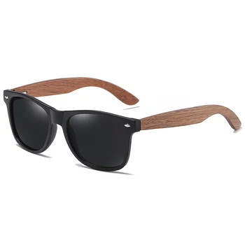 GM de la Marca de Nogal de Madera de Polarizado de los Hombres Gafas de sol de Marco Cuadrado de gafas de Sol de las Mujeres gafas de Sol Masculinas Oculos de sol Masculino S7061h