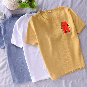 Nueva llegada de verano de 2019 amarillo camiseta de los hombres de la marca de moda t-shirt para hombre sólido casual camisetas masculinas tops o-cuello de la camiseta chemise