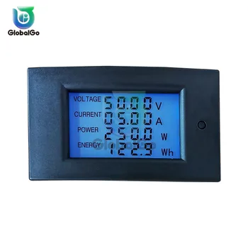 DC Panel Digital Voltímetro Medidor de Amperios 6.5-100V 4 IN1 LCD de Alimentación de Energía Amperímetro de Corriente de 20A 100V