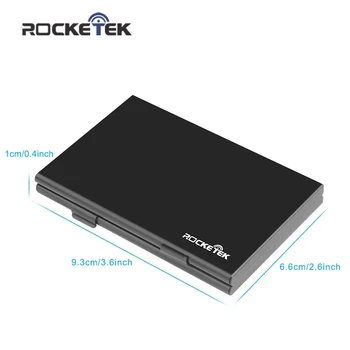 Rocketek de Alta Calidad de Aluminio Portátil de la tarjeta de Memoria los casos de SD, CF, micro SD Tarjetas de Memoria de la Caja de Almacenamiento Caso de que el Titular de Protector