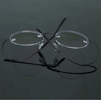 Steve Jobs Estilo de la Estrella de la Ultra-luz de la Memoria de Titanio Montura Miopía Gafas Gafas Ópticas Marco de los Hombres Gafas de Oculos De Grau