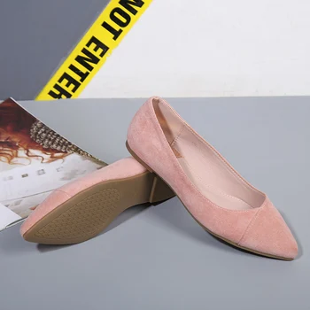 Más el tamaño de 36 -41 mujeres nuevos pisos de la moda del color sólido de dulces plana zapatos de mujer casual zapatos de las mujeres zapatos del barco