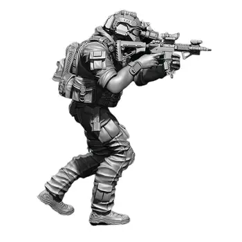 YUFAN 1/35 5cm de Resina Soldado de Infantería de Marina de EEUU Modelo de los Niños Soldado de la Guerra del Casco de Juguete Juego de Simulación de Modelo de Soldado de Juguete Tacto R1Q4