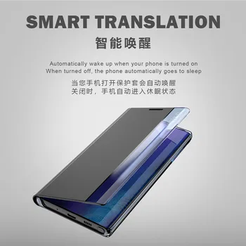 Nuevo de la Moda Caso Para la Xiaomi Mi 10 Pro Caso Mi10 Lado Inteligente de la Ventana de Clear View Flip Cover para el Xioami 10 Pro de Cuero de la caja del Teléfono