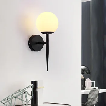 Moderno Bola de Cristal de la Pared Fixture de Luces de Dormitorio, Sala de estar Interior de la Iluminación de la Lámpara de la Lámpara de la Decoración del Hogar para la Mesilla de Escaleras de Oro