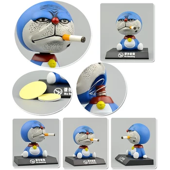 11cm mover la cabeza de Doraemon juguete Modelo de la decoración del Coche de Anime Muñecas figuras de Acción de PVC Excelentes Regalos