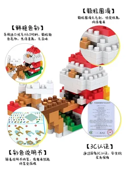 6pcs/set de Navidad de Santa Claus Bloques de Construcción de Juguete para los niños los Niños de muñeco de Nieve para Niños de Juguete de Regalo de Navidad