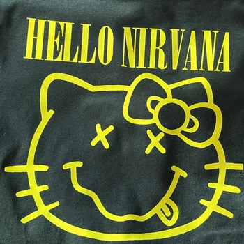 2021 Hola Nirvana Camiseta de Camiseta de los Hombres Kawaii Verano Tops de dibujos animados de Karate Graphic Tees de la Camiseta Unisex Harajuku Camisa Masculina 3XL