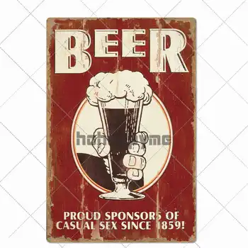 Retro Cerveza Cartel Vintag Lata de Metal Signos de la Barra de Placas de Hierro Pub Club de la Placa de Pared Decorativos en Decoración para el Hogar 20*30cm