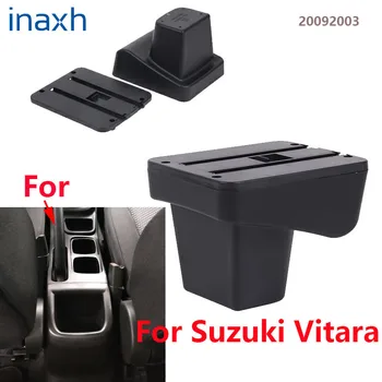 Para Suzuki Vitara Apoyabrazos de reacondicionamiento de piezas dedicadas Apoyabrazos Coche del Centro de la caja de Almacenamiento de accesorios de coches Interior USB Fácil de instalar