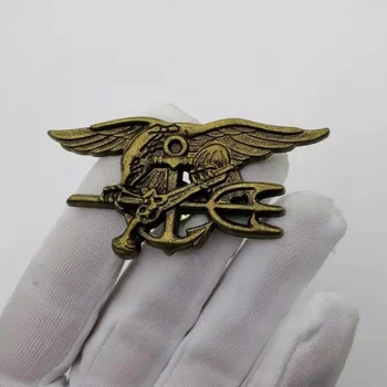 De oro de América Sello Distintivo de Piel de Foca Comandante de la Insignia de Habilidades Ejército Ventilador de Metal Logotipo de la Hombrera Cap Emblema de la insignia