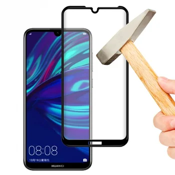 Templado vidrio protector para Huawei Y6 (2019) /honor 8A/y6s con marco negro lleno de pegamento