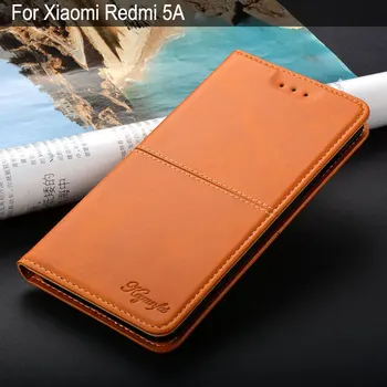 Caso para Xiaomi Redmi 5A Vintage de lujo en la cubierta protectora de Cuero coque con el Soporte de la Ranura de la Tarjeta para el xiaomi redmi 5a caso funda capa