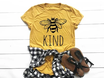 La abeja de Tipo T-Shirt ser tipo de la camiseta de algodón tops de las mujeres gracioso gráfico tumblr camiseta unisex camiseta - L018