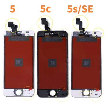 AAA+++Pantalla LCD Para el iPhone 6 7 8 6S Plus Pantalla Táctil del Reemplazo Para el iPhone 5 5C 5S SE Ningún Pixel Muerto+Vidrio Templado+Herramientas+TPU