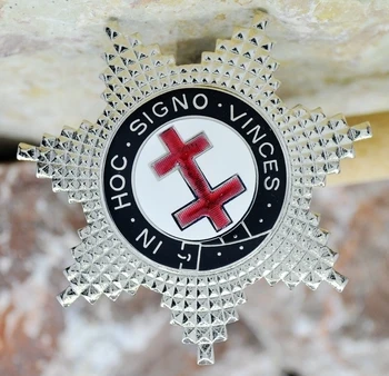 Masónica Pernos de la Solapa la Insignia de Mason Masón carretera b72 de Plata de la Insignia de la Orden de la Cruz Roja 6.3 cm