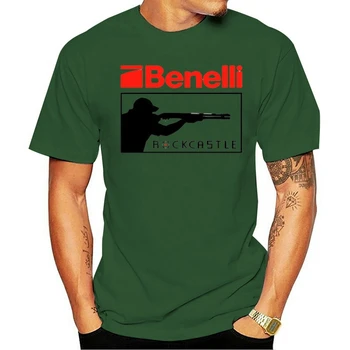 Benelli Arma de fuego Logo de la Camiseta DE los Hombres en Blanco Y Negro B Festivo de la Camiseta