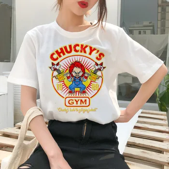 Chucky camiseta de Terror de las mujeres superior nueva nueva ropa streetwear ulzzang camiseta t-shirt de moda mujer camisetas mujer camiseta de la ropa
