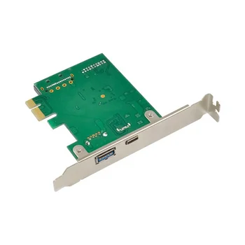 PCI-E de Doble Puerto SuperSpeed USB 3.1 Tipo de Tarjeta de Expansión-C + Tipo -UN NEC720201 chipset usb3.0 usb3.1 pcie tarjeta del convertidor de