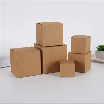 5pcs/lote de 40 tamaños de Papel Pequeña Caja de regalo de Empaquetado de la Caja de Partido a Favor de la Caja de Brown Kraft Caja de Cartón caja de Cartón