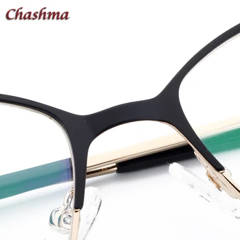 Chashma Femenino Ovalada Gafas gafas mujer lente del Marco de la Aleación Óptica oculos de grau masculino optometria ojo marcos