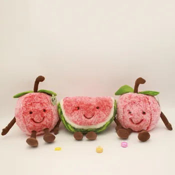 1pc Lindo kawaii de dibujos animados de la sandía Rellena de frutas de Juguete de los Niños Suave de la Felpa Muñecas Juguetes a los Niños los Regalos de Cumpleaños de la Decoración del Hogar #CS
