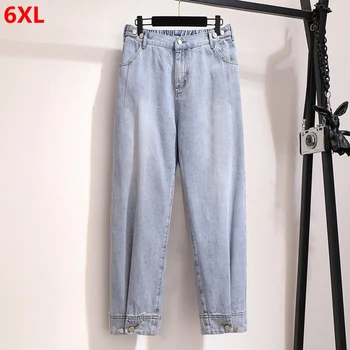 De talle alto, pantalones vaqueros hermana otoño extra de gran tamaño pantalones 5XL 6XL 4XL más el tamaño de mom jeans boyfriend jeans para mujeres