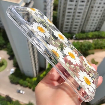 Mano Clara de la Real flores Secas caja del Teléfono De Google Píxel 5 4 3 3A XL 2, Real de Diseño Floral Teléfono Celular de la Cubierta Trasera Para Niñas