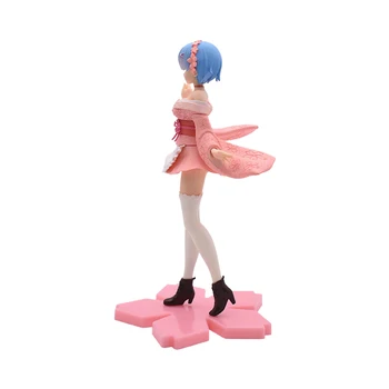 Anime Re:la Vida En Un Mundo Diferente De Cero Rem Ram de la Figura de Acción de la Cereza de PVC Juguete de Colección Modelo de Muñeca de Regalos para los Niños de 24cm