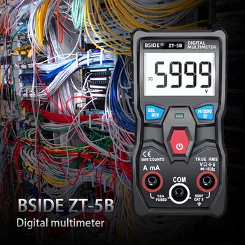 BSIDE ZT-5B multímetro Digital con Tecnología Inalámbrica Inteligente T-RMS Voltímetro Amperímetro Auto Sonó analógico Condensador NCV Probador de la Herramienta de BRICOLAJE