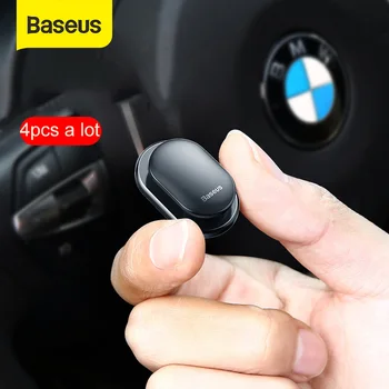 Baseus 4Pcs Car Ganchos Organizador de Almacenamiento para el Cable USB Auriculares Tecla de Almacenamiento de Adhesivo de Pared Gancho Colgador Auto de Fijación de Clip