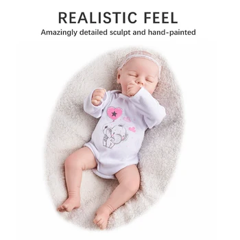 RSG Reborn Baby Doll 17 Pulgadas Reales Bebé Recién nacido Vinilo Blando de silicona Muñeca de la moda de Regalo la muñeca de Juguete para Niños real Doll