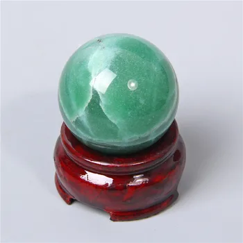 20-40mm Natural Aventurina Verde Esfera de Madera de la Base de la Bola de Piedras preciosas de Cuarzo Mundo Pedestal de Curación Fengshui Hogar Decoración de Navidad